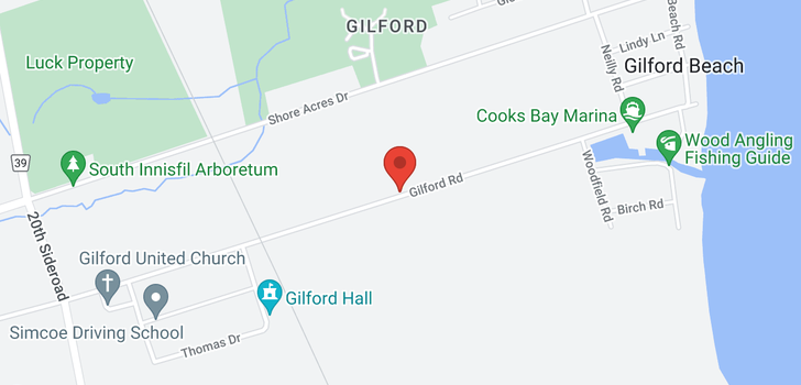 map of 1288 GILFORD RD